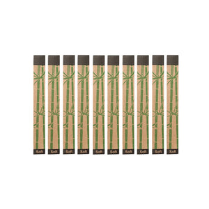10 Pieces Colorful Natural Bamboo Toothbrush Set
