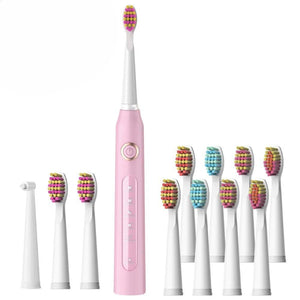 Electric Rechargeable Replacement Heads Sonic Toothbrush