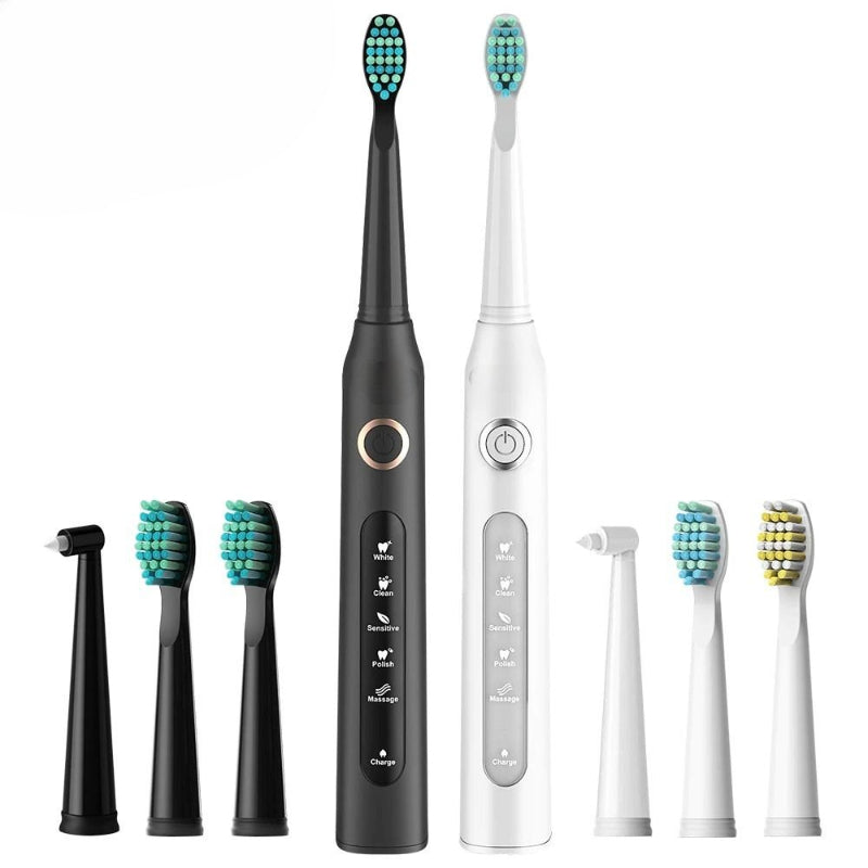 Electric Rechargeable Replacement Heads Sonic Toothbrush