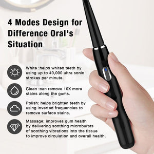 Rechargeable Electric Sonic Toothbrush With 3 Brush Head