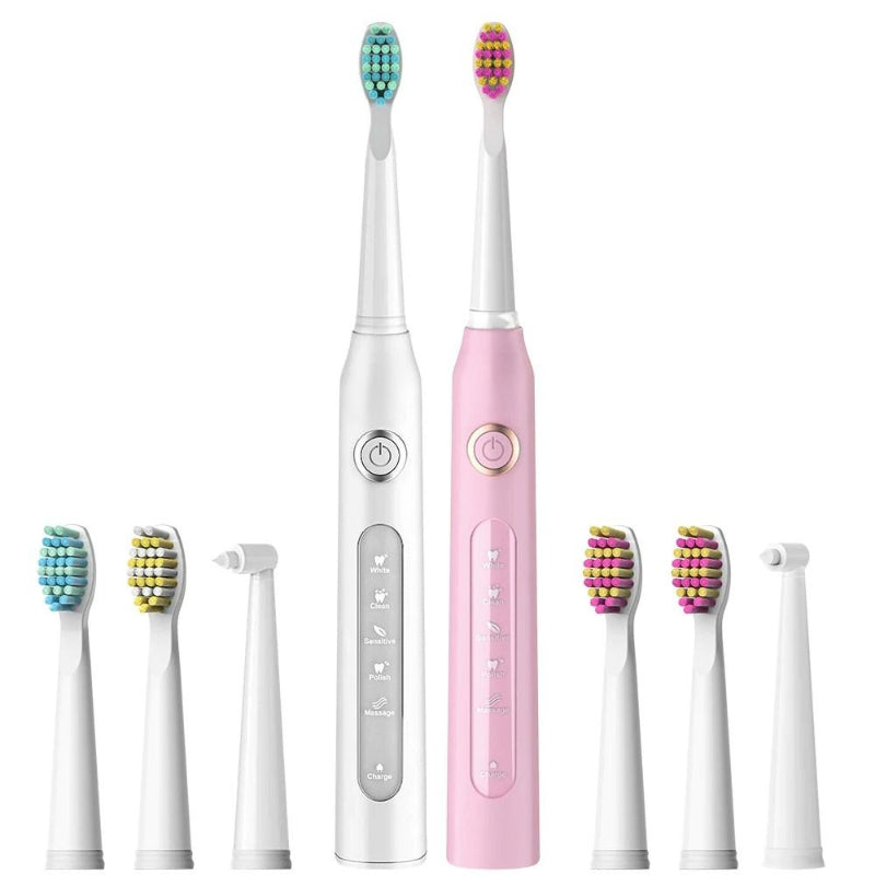 Sonic Electric Rechargeable Replacement Heads Toothbrush