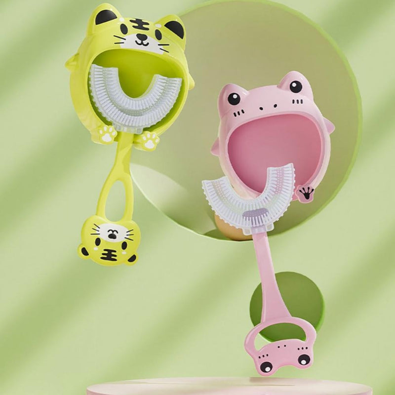 U-Shaped Head Cartoon Silicone Children's Toothbrush