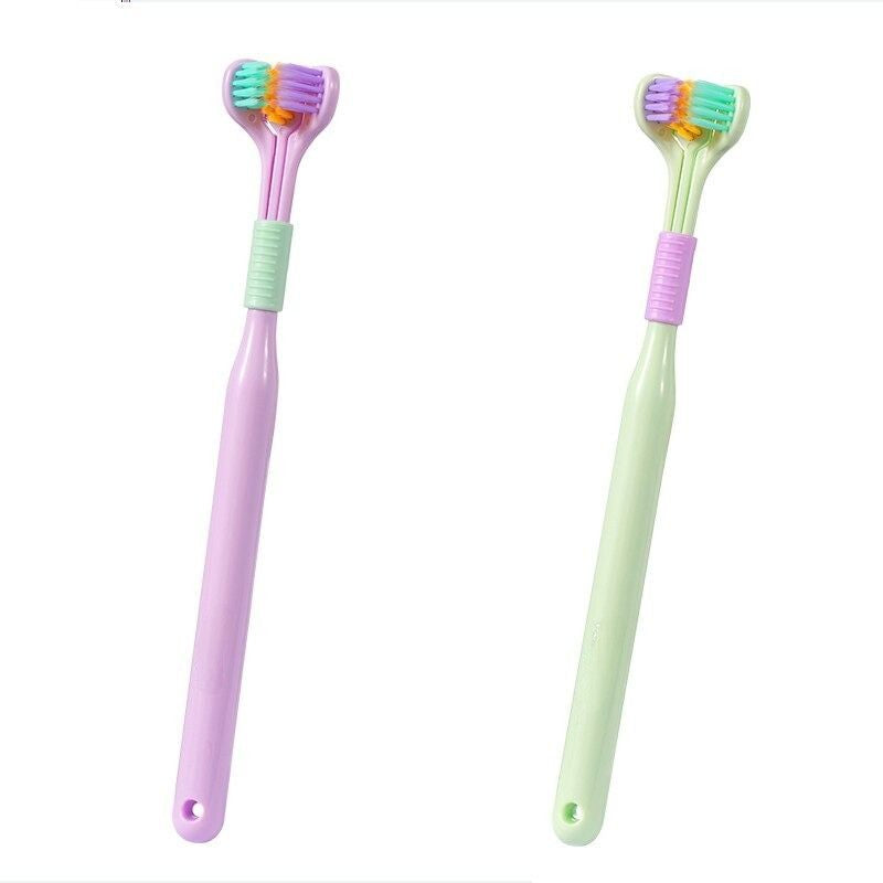 Three-Sided Soft Bristle Oral Care Toothbrush