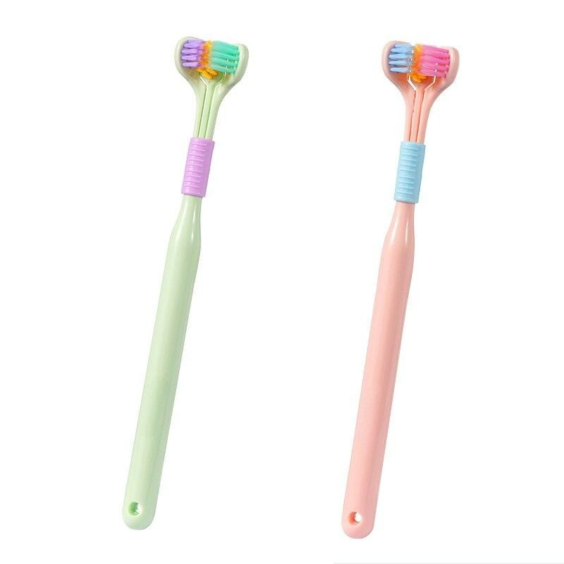 Three-Sided Soft Bristle Oral Care Toothbrush