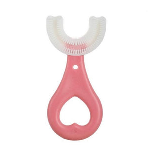 Children's U-Shaped Blue & Pink Silicone Toothbrush