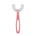 Load image into Gallery viewer, Children&#39;s U-Shaped Blue &amp; Pink Silicone Toothbrush
