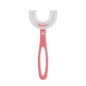 Children's U-Shaped Blue & Pink Silicone Toothbrush