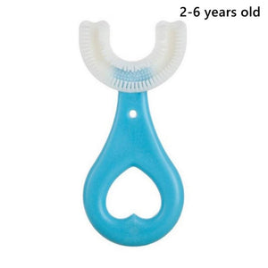 Children's U-Shaped Blue & Pink Silicone Toothbrush