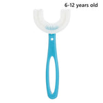 Load image into Gallery viewer, Children&#39;s U-Shaped Blue &amp; Pink Silicone Toothbrush
