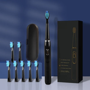 Rechargeable Electric Sonic Toothbrush With 3 Brush Head